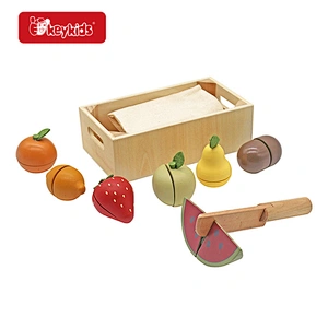 Play Kitchen Accessories Realistic Wooden Cutting Vegetables Toys for 3- Year Old Toddlers W10B472